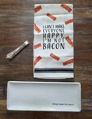 Bacon Gift Set Tray, Songs And Towel