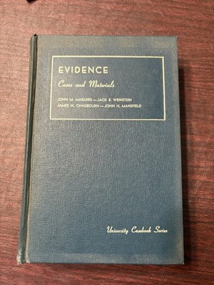 1965 Cases and Materials on Evidence 5th Ed Law Textbook Hardcover