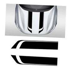 Car Hood Decal Sticker, Automotive Side Body Stripe Graphics Racing Black