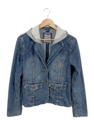 9886 DNM VINTAGE WEAR Jeansjacke Damen Jacke Gr. DE 38 blau Casual-Look