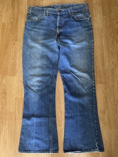 Vintage 1970s Levi's 646 0217 Orange Tab Bell Bottom Jeans