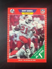 Barry Sanders 1989 Pro Set #494 Rookie RC Detroit Lions HOF NM