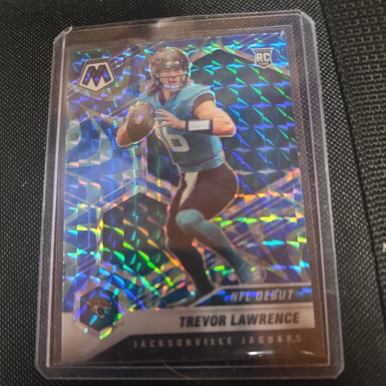 2021 Panini Mosaic - NFL Debut Trevor Lawrence #241 Reactive Blue Mosaic  (RC)