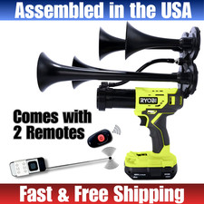 Ryobi 18V Impact Train Horn Quad 4 Trumpet | 2 Remotes |  Assembled in USA