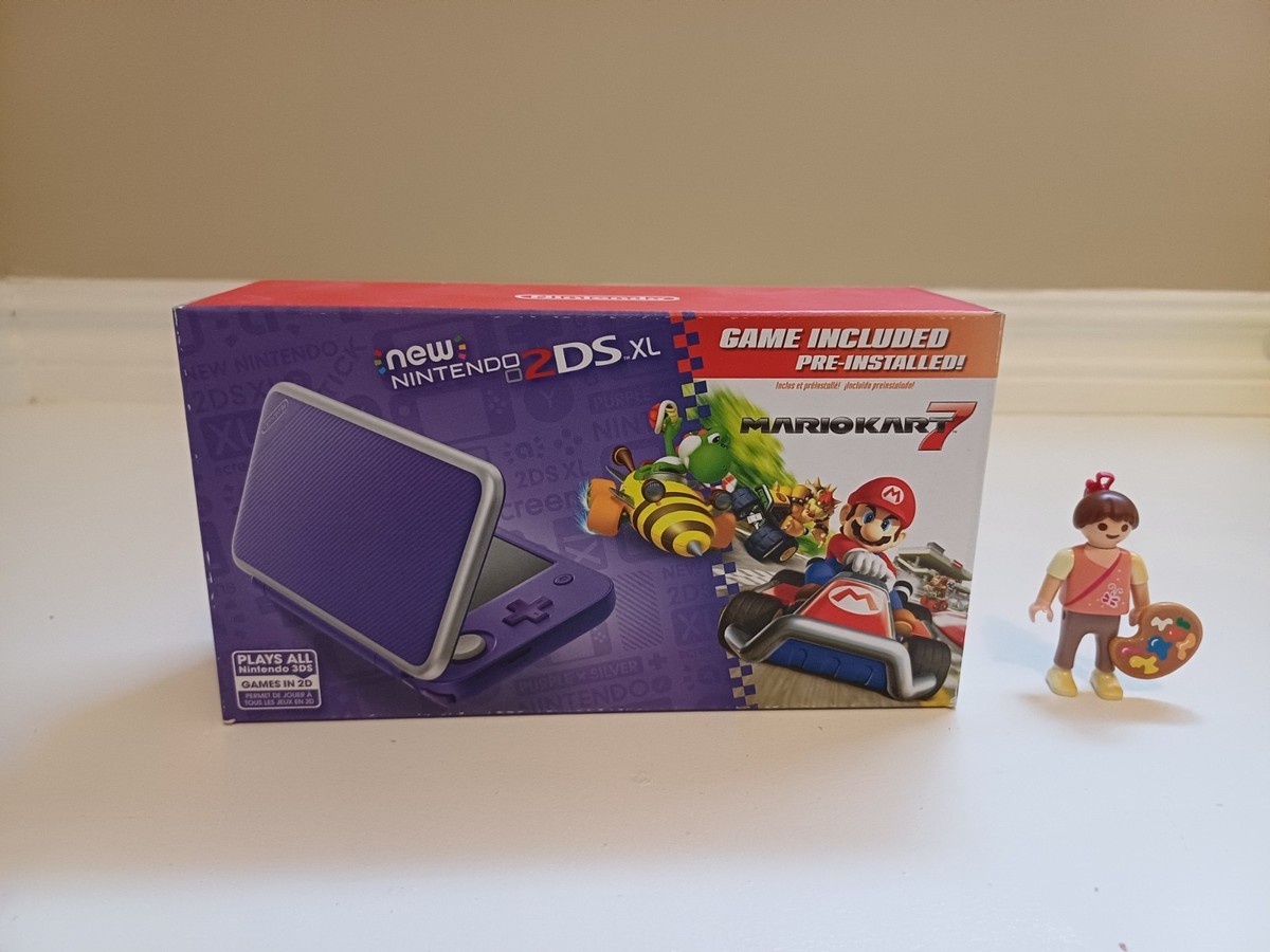 Used New 2ds Xl Purple Nintendo 2DS XL Mario Kart Console Bundle