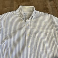 Brooks Brothers Button Down Shirt Original Polo Extra Slim Fit 16 35 Stripe