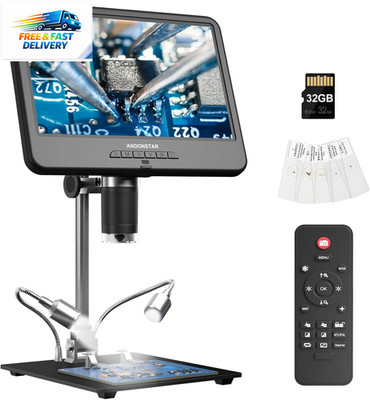 AD210 10.1 Inch LCD Digital Microscope for Adults, Soldering Microscope for Elec