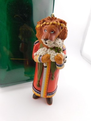 Vintage 1986 Mary Engelbreit Lion Holding Lamb Christmas Ornament 5679-8 w/ Box