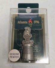 Vintage 1996 Atlanta Olympics pewter thimble. Fort. Made in USA. new in package