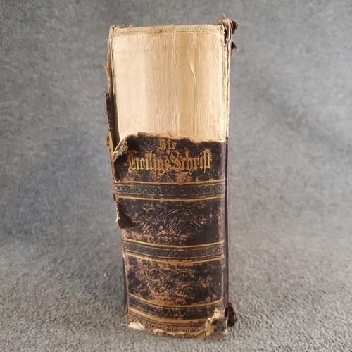 1910 HEILIGE SCHRIFT, DIE BIBEL, HOLY BIBLE in German, Leather Bound Embossed - Picture 2 of 20