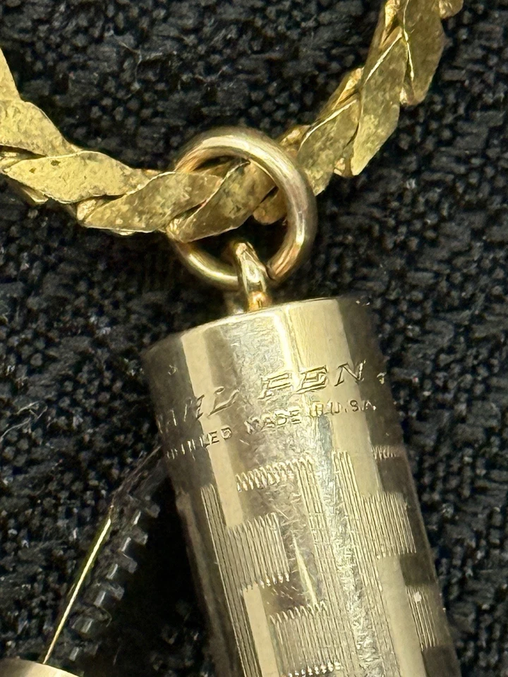 Antiga caneta-tinteiro pingente folheada a ouro WAHL com ouro 14K nova na caixa - incl. Corrente quase em perfeito estado! - Imagem 3 de 4