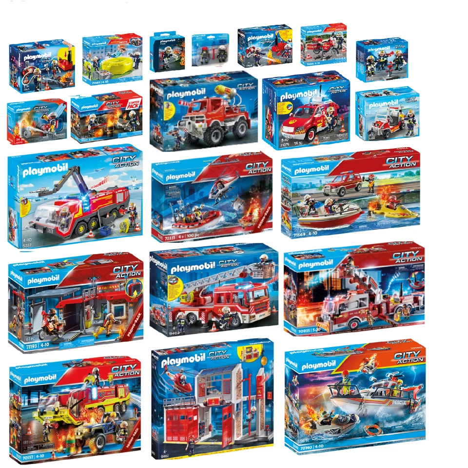 PLAYMOBIL City Action FEUERWEHR Feuerwehrauto Feuerwehrstation WACHE Feuerwache - Bild 1 von 1