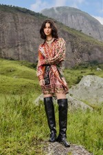 NWT Farm Rio Winter Garden Floral Mini Long Sleeve Dress Size M