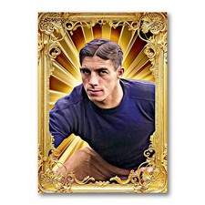 Mike Michalske Golden Icon Art Card 01/20 Starpop Signed Football Short Print
