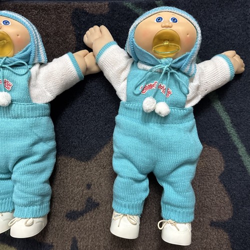 Vintage Cabbage Patch Kids Twins Doll Two Boys 1986 RARE Pink/Red Xavier Roberts - Picture 3 of 21