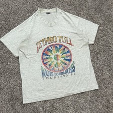 Vintage Jethro Tull Band Tee Roots to Branches Tour 1995 T-Shirt Mens XL Faded