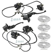 Front Rear Hydraulic Twin Brake Caliper Assembly Rotor Go Kart ATV Quad Buggy