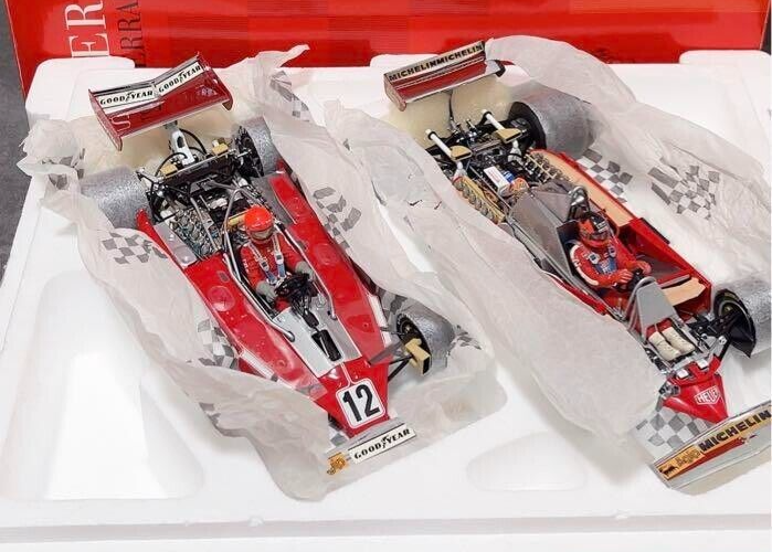 1/18 Exoto Ferrari 1975 312T 312T4 Gift Set Niki Lauda Gilles