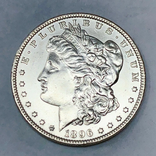 1896-P MORGAN SILVER DOLLAR 90% SILVER $1 US COIN - AU Nice Coin-See Photo! N050