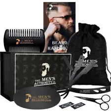 Beard Grooming Kit for Men - Brush, Scissors, Comb & Straight Edge Razor, blades