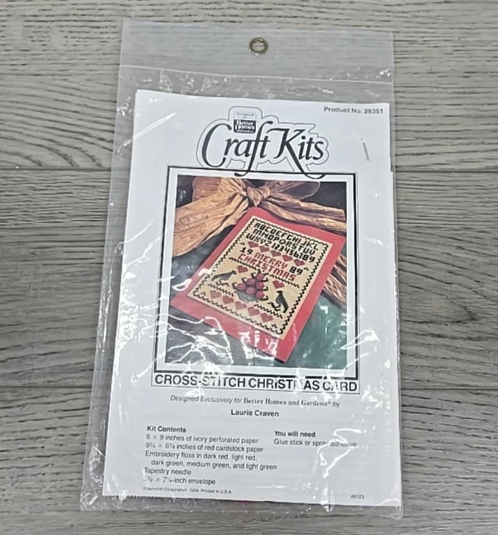 Vintage Counted Cross Stitch Christmas Ornaments & Cards Kits - Lot of 9 - Image 4 of 4