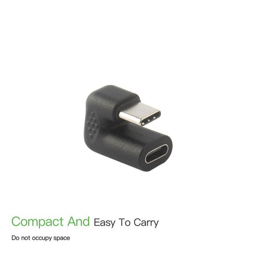 1x 180 Degree Right Angle USB 3.1 Type C Male To Female USB-C Converter Adapter - Picture 8 of 12