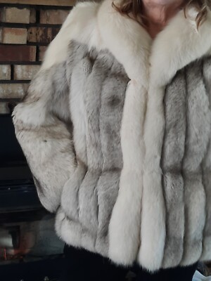 Beautiful Real Fur Blue Silver Fox Jacket Alderman Freeman Furs