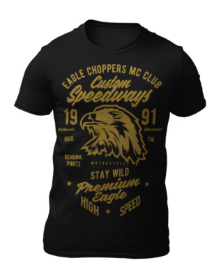 Custom Speedways Premium Eagle 1991 - Biker Herren T-Shirt - Damen T-Shirt