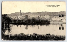 [7i8] Postcard Unused, Etna Explosive Plant Mount Union PA, creased