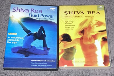 Shiva Rea DVD Free Fluid Power Vinyasa Flow Yoga/Yoga Trance Dance - 3 Disc Set