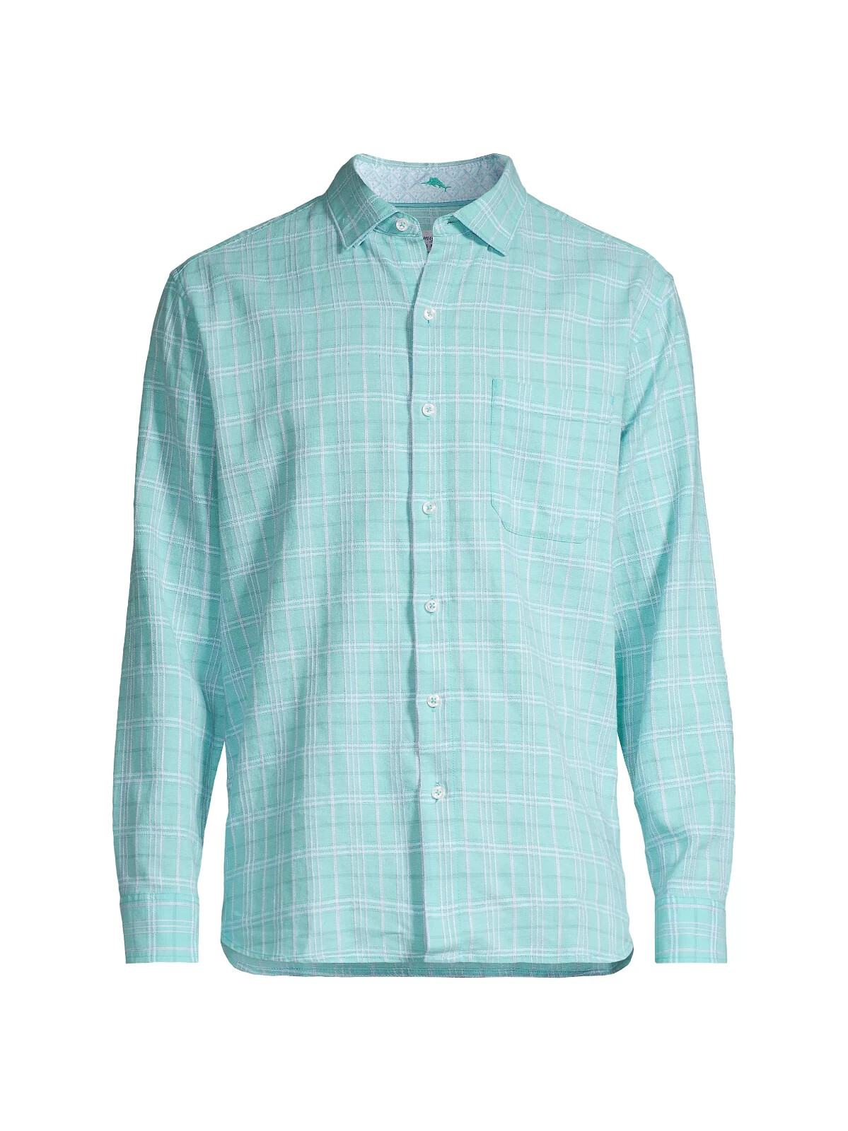 Рубашка из льняной ткани в клетку Tommy Bahama Barbados Breeze Blue Freeze XL 19790₽