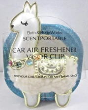Bath & Body Works Scentportable Visor Clip  plush faux gems Llama