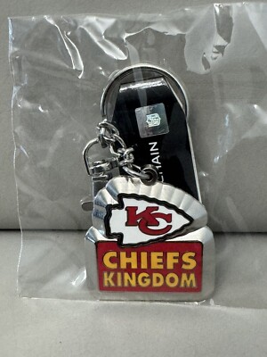 Kansas City Chiefs Heavyweight Keychain, NFL Licensed Chrome Enameled ...