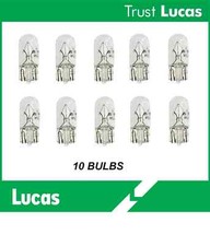 10 X LUCAS LLB501 501 Capless Sidelight Bulbs Interior Number Plate Side Light