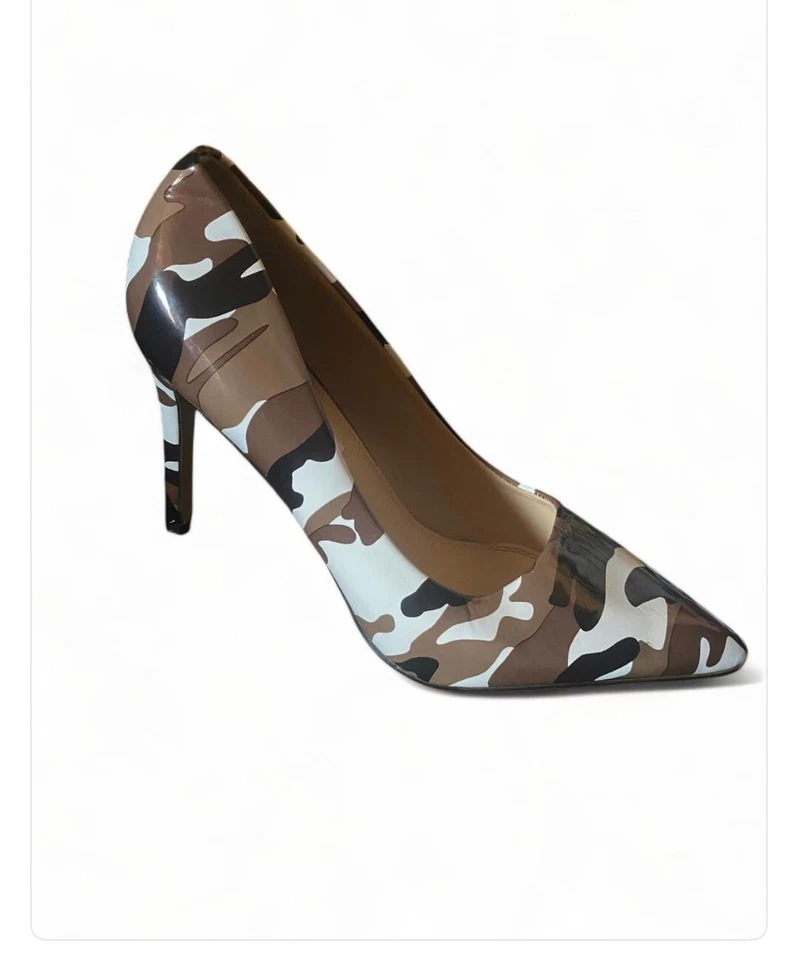VEAUL-Unique Multi-Colors Camouflage Street Wear Pumps 2020 Patent Leather SZ-10 - Image 3 of 4