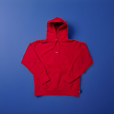 Supreme Micro Logo Red Hooded Sweatshirt Hoodie FW19 Men's Size