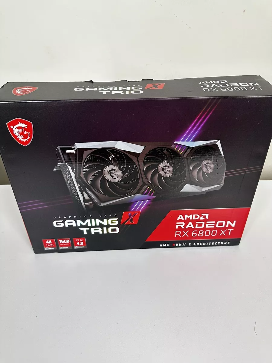  MSI Gaming Radeon RX 6800 XT 16GB GDRR6 256-Bit HDMI/DP 2285  MHz RDNA 2 Architecture OC Graphics Card (RX 6800 XT Gaming X Trio 16G) :  Electronics