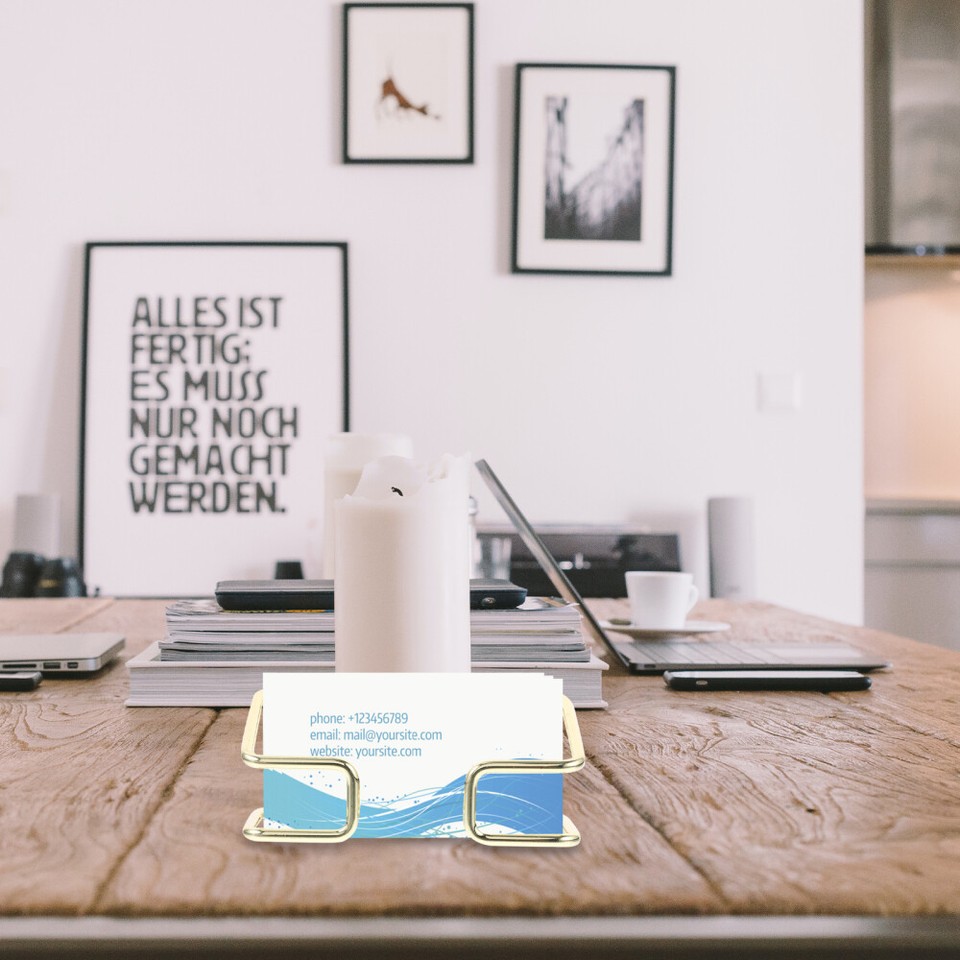 2 Pcs Business Card Holder Stand Credit Tabletop Cards Name eBay