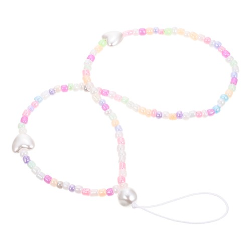 4 Count Perlen Telefonkette Fräulein Lanyard Armband Gurt Handgelenk - Photo 5/12