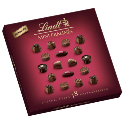 Lindt Mini Pralines feinherbe Schokolade Pralinenmischung 90g