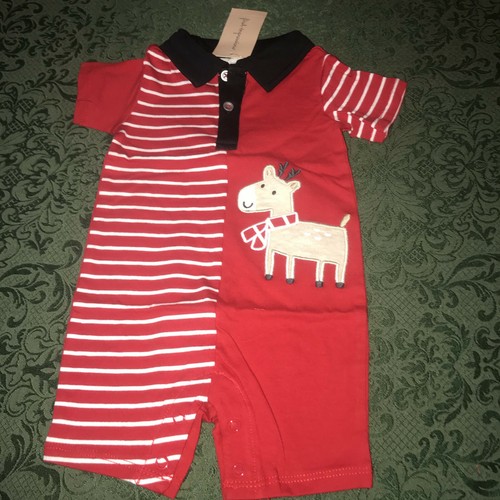 Neu mit Etikett Rentier Strampler Jungen 0-3 M adrette Weihnachten Shortalls Neujahr Thanksgiving - Bild 5 von 8