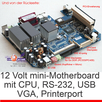 Motherboard FSC Fujitsu Futro S400 12 V CPU AMD 1000MHz Geode NX1500 Needs