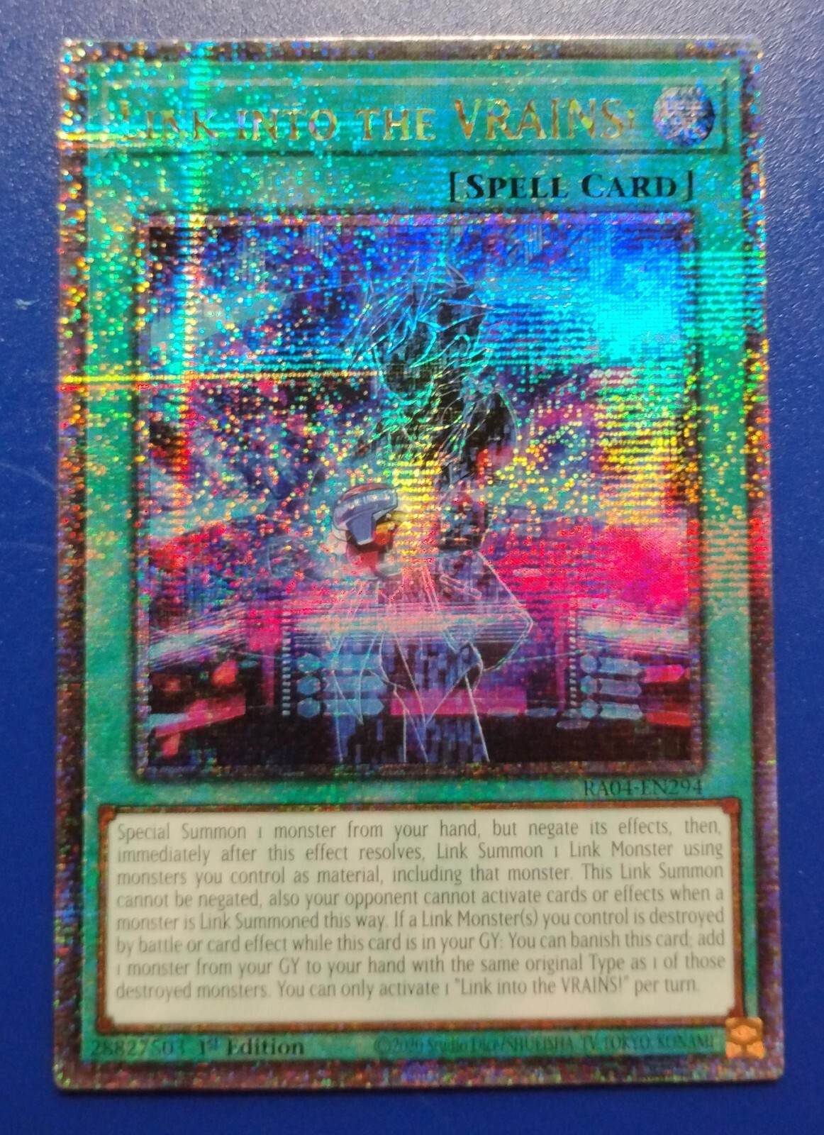 1st Ed Link Into the VRAINS Quarter Century Secret Rare RA04-EN294