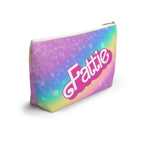 Plus Size Fat Girl BBW Pride Fattie 90's Nostalgic Rainbow Makeup Accessory Bag - Picture 9 of 11