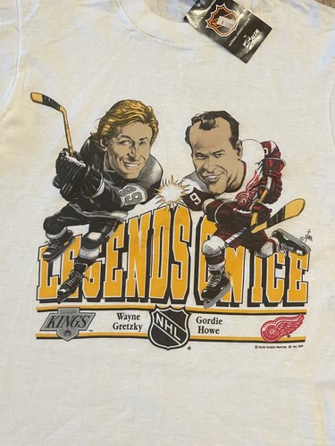 Vtg 80s Salem Sportswear NHL Hockey Caricature Wayne Gretzky Mens Small NWT - Picture 3 of 7