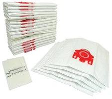 Masterpart 20-pack Microfiber Vacuum Bags Designed to Fit Miele FJM with 8 Filte