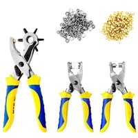 S&R Meister Zangen Set: Lochzange, ÖSenzange, Druckknopfzange + 6 Lochpfeifen