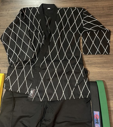 BJJ Gi Brazilian Jiu Jitsu Grappling Uniform Judo Kimono Ninja Split Toe Shoes - Picture 6 of 14