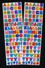 Mrs Grossman Two Sheets 2x6 inch 'Multi Color Alphabet' Sticker Sheets