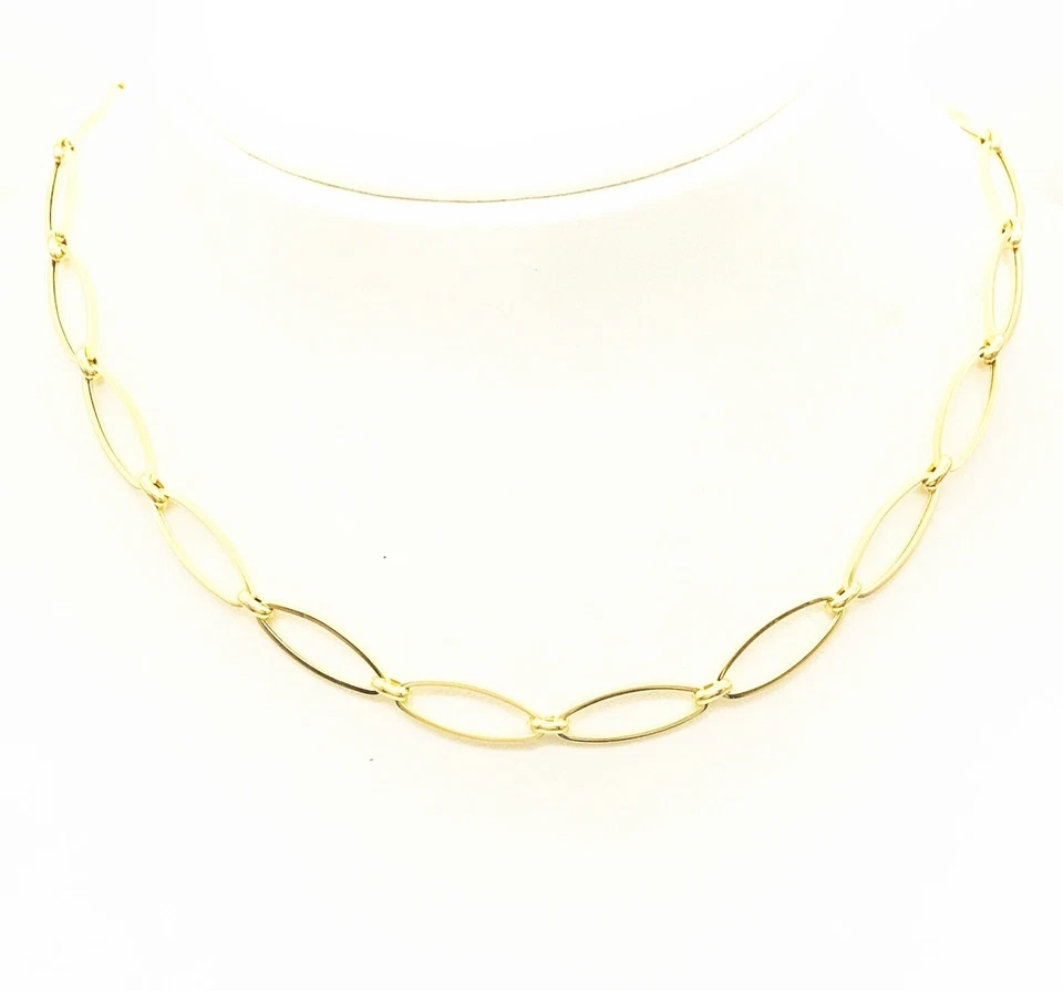 18K Gelbgold Halskette für Damen - Italienisches Design - Ideales Geschenk - Bild 2 von 4